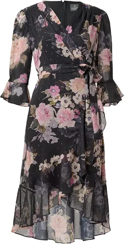 Vista 6 de Adrianna Papell Vestido cruzado de gasa floral para mujer