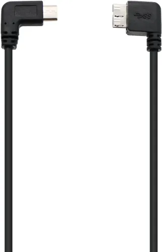 Vista 2 de Cable de disco duro externo para KESU, Toshiba, Seagate, WD, HDD USB C Cable a Micro B, 90 grados, 0.8 pies de corto