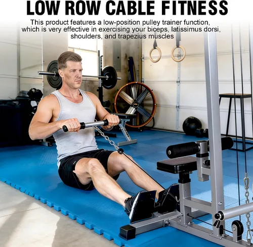 Vista 6 de Máquina de remo GDLF LAT Pull Down de tracción baja para entrenamiento de fuerza con barra de ejercicio para el cuerpo