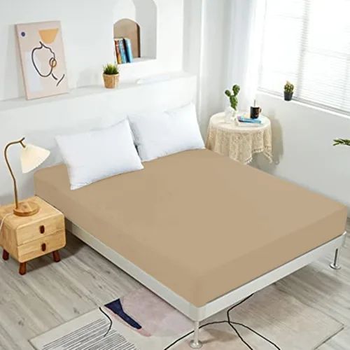 Vista 12 de NHNHN Sábana bajera ajustable con bolsillos profundos, microfibra suave, fácil cuidado, resistente al encogimiento y a la decoloración, tamaño Beige