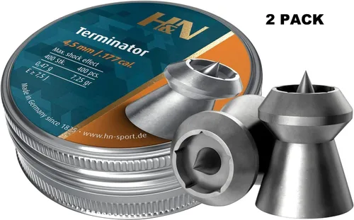 Vista 5 de H&N Sport Terminator Hollowpoint Air Gun Pellets - Available in .177 Cal or .22 Cal