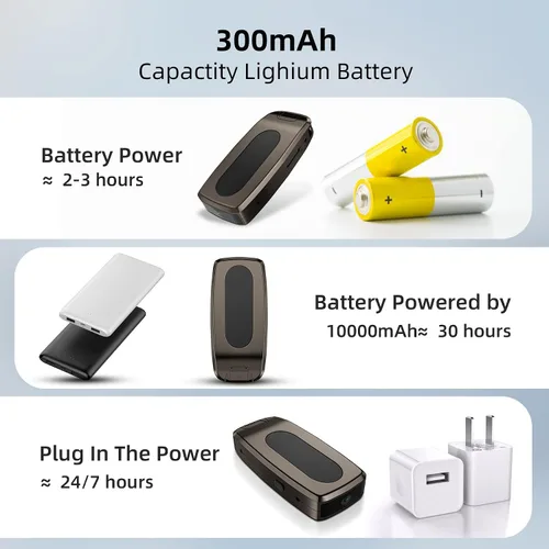 Vista 4 de Cámara espía HD 1080P de 64 GB, cámara oculta, mini cámara espía para niñera, cámara oculta, cámaras de vigilancia y seguridad (sin Wi-Fi)