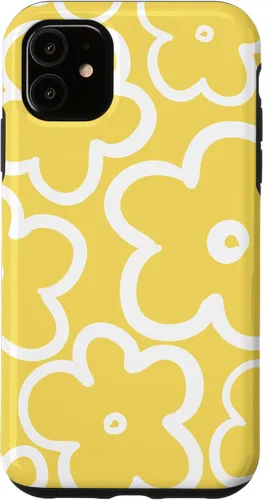 Vista 8 de iPhone 16 Cute Flower Pattern Wildflower Lemon Yellow and White Floral Case