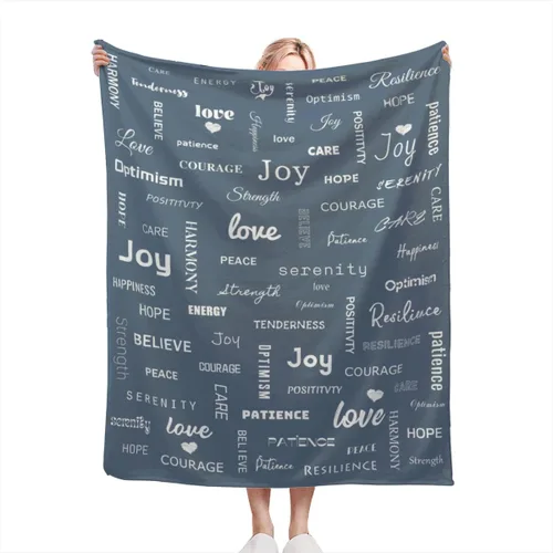 Vista 39 de Manta curativa, manta de regalo para mujeres y hombres, cálido regalo inspirador, manta de forro polar suave con energía positiva, comodidad, amor