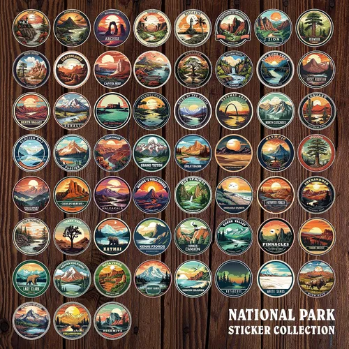 Vista 5 de Acadia National Park - Adhesivo de vinilo impermeable para exteriores, 3 pulgadas
