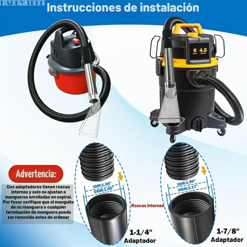 Vista 5 de Happy Tree Compra el accesorio de extractor de vacío, convierte la aspiradora húmeda y seca en un extractor, aspiradora de varilla de detalle
