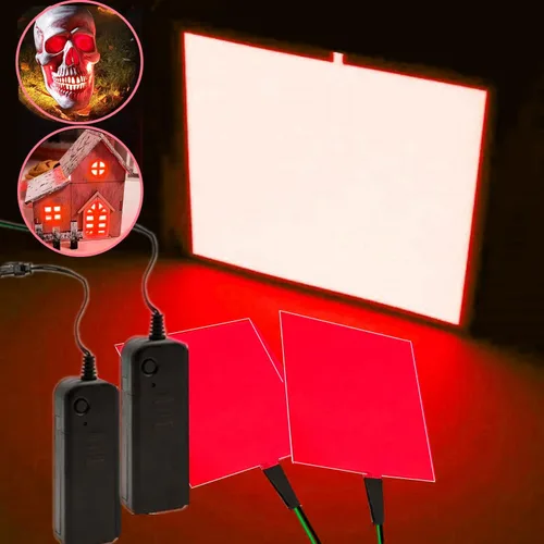 Vista 8 de El Panel de luz – 2 piezas 3.9 x 3.9 in DIY Electroluminiscente Cuttable Máscara Iluminación de Ojos DIY Cosplay Fiesta Decoración