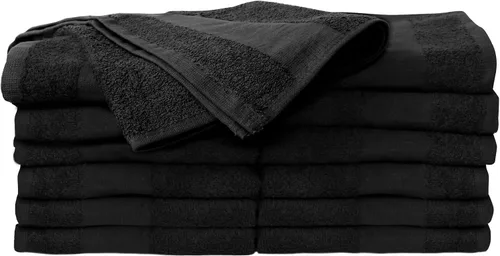 Vista 6 de ForPro Professional Collection Toallas prémium Bleach Tough para salón, color negro, 100% algodón, a prueba de blanqueador, resistentes a