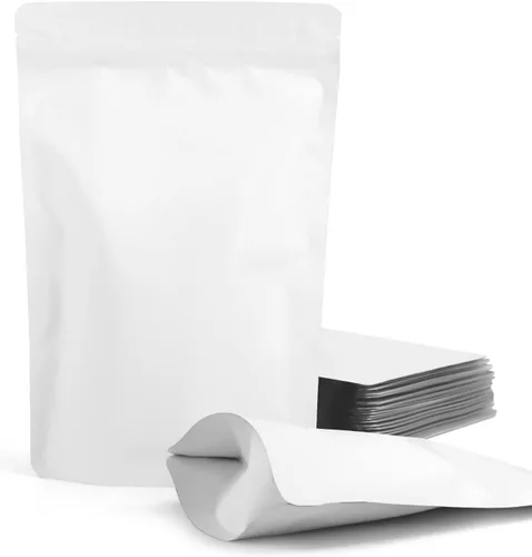 Vista 8 de FireKylin Paquete de 100 bolsas resellables con pie, bolsas a prueba de olores con cierre de cremallera de aluminio para embalaje