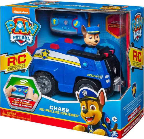 Vista 2 de Paw Patrol 6054190 Chase - Crucero de policía a control remoto con dirección de 2 vías, para niños de 3 años en adelante, multicolor