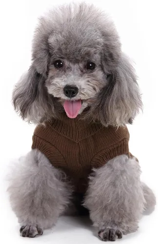 Vista 2 de CHBORCHICEN Suéteres de punto para perros pequeños, sudadera cálida para mascotas gatos, ropa de invierno, suéter de gatito y cachorro