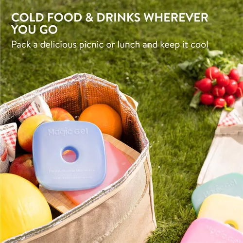 Vista 5 de 5 paquetes de hielo para caja de almuerzo ¡Refrigeradores finos para mantener su almuerzo frío, fresco y crocante! (Ajuste fino)