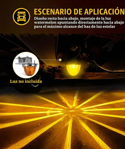 Vista 2 de PARTsam 2 piezas de soportes de luz de sandía rectos para marco de luz inferior, montaje con abrazadera sin necesidad de perforación, acero