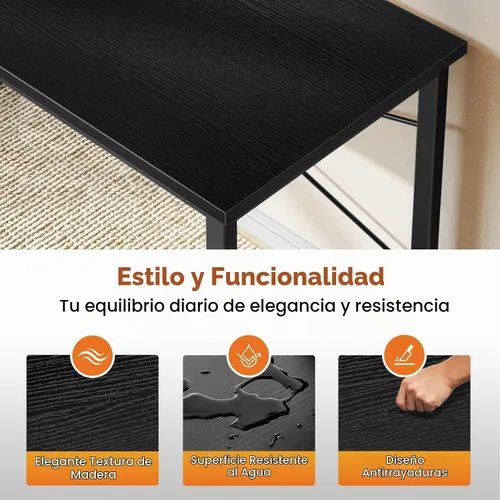 Vista 6 de Sweetcrispy Escritorio pequeño para computadora de 32 pulgadas para Negro