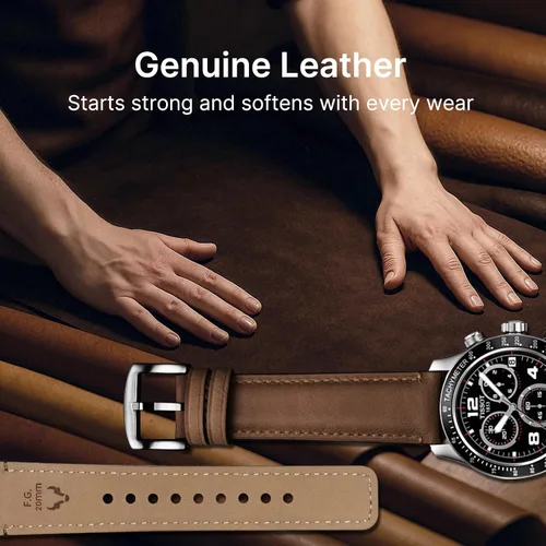 Vista 60 de Fullmosa Correa de reloj de liberación rápida de 0.866 in, 0.787 in y 0.709 in, bandas de cuero bruñido para Samsung Galaxy Watch/Garmin Watch