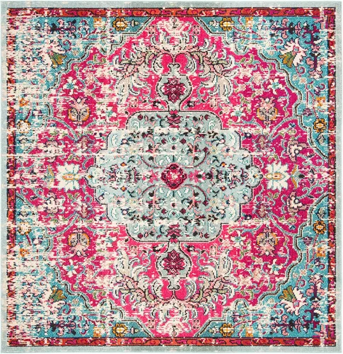 Vista 52 de SAFAVIEH Colección Madison MAD447B - Tapete bohemio con medallón antiguo y elegante, no desprende pelusa, para la sala, dormitorio, comedor