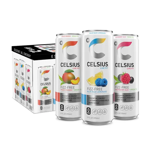 Vista 14 de CELSIUS Paquete variado oficial de sabores surtidos, bebidas energéticas esenciales funcionales, 12 onzas líquidas (paquete de 12)