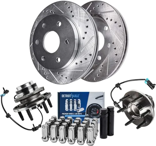 Vista 12 de Detroit Axle - Kit de frenos para Chevrolet Cruze 2011-2015 2013-2016 Sonic 2016 Cruze Limited Rotores de freno de disco ranurados perforados