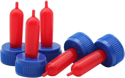 Vista 3 de 25 pezones de bebida de leche de vaca, silicona suave, tapa para botella de leche de cabra, alimentación para perros de oveja, cabra y cachorro, Azul