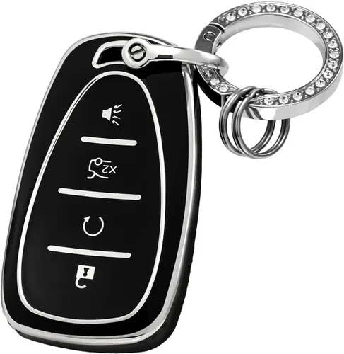 Vista 14 de OFFCURVE Funda para llavero Chevy con llavero para llavero de automóvil para Malibu Equinox Camaro Cruze Tahoe Traverse Blazer Volt Bolt Smart Key