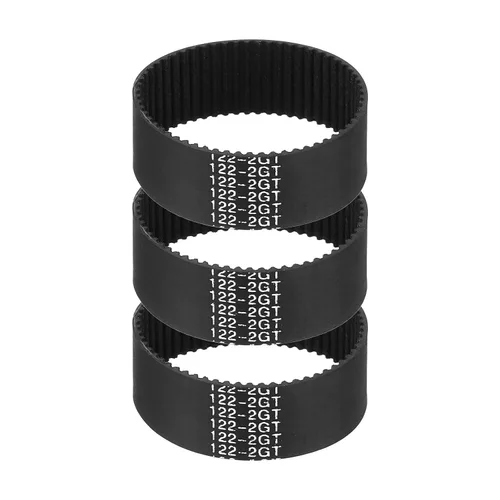 Vista 48 de MECCANIXITY 3.780 in GT-2 correa dentada, 5pcs 0.354 in ancho 0.079 in paso impresión 3D GT-2 correa dentada caucho de bucle cerrado, negro