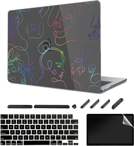 Vista 10 de Funda para MacBook Air de 15.3 pulgadas (modelo de lanzamiento 2023: chip A2941 M2), funda protectora, cubierta de teclado y protector de pantalla.