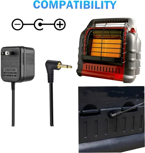 Vista 5 de Adaptador de corriente de 6 V compatible con Mr. Heater Big Buddy Heater MH18B F274800 F276127 F274830 F274865,6V DC para cable de alimentación