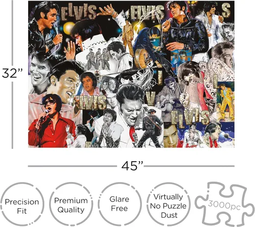 Vista 2 de Elvis Presley Collage 3000pc Puzzle