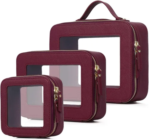 Vista 72 de Bolsa de maquillaje transparente (negro L)