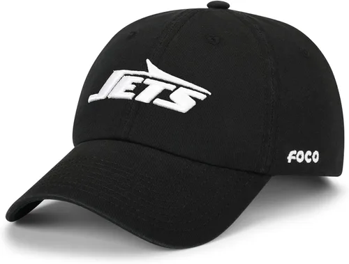 Vista 8 de FOCO NFL Gorras y Gorras Casuales para Hombres con Logotipo de Equipo de la NFL, Negro y Blanco