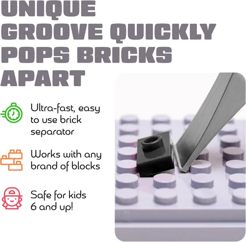Vista 3 de Brick Popper - El separador de ladrillos más rápido del mundo - Removedor eficiente para niños y adultos - A partir de 6 años
