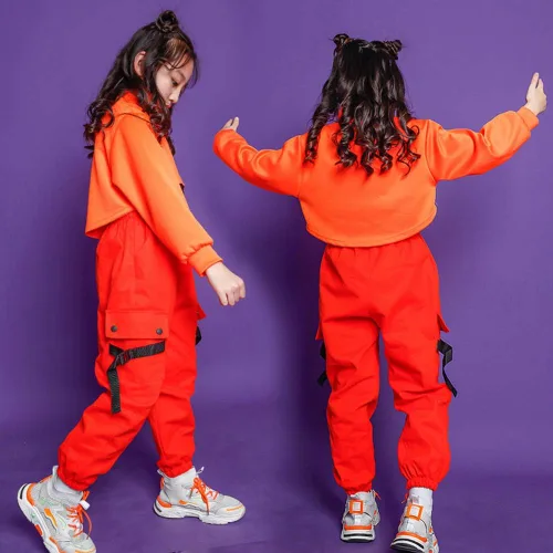 Vista 6 de Pantalones cargo de algodón para niños y niñas, sueltos, para baile de hip hop