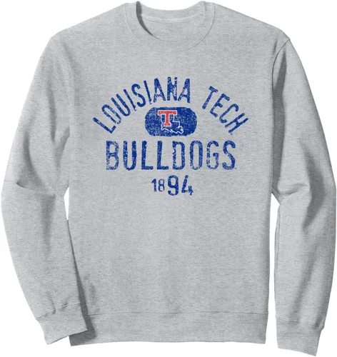 Vista 3 de Louisiana Tech Bulldogs Vintage 1894 - Sudadera con licencia oficial, Negro, S