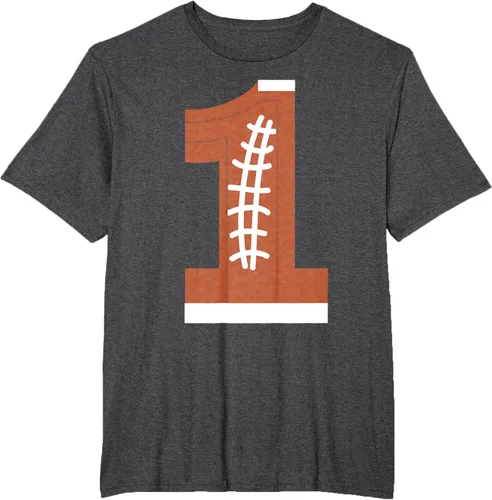 Vista 17 de 1st Birthday Football Ball Boys Camiseta de regalo de 1 año Negro