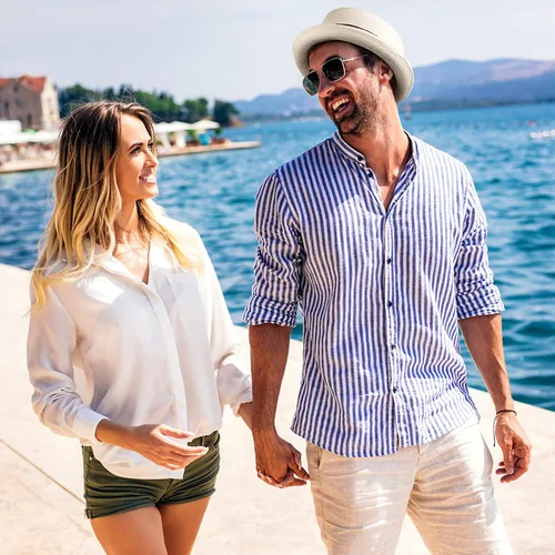 Vista 7 de Sombreros de verano para hombres y mujeres con banda de grogrén