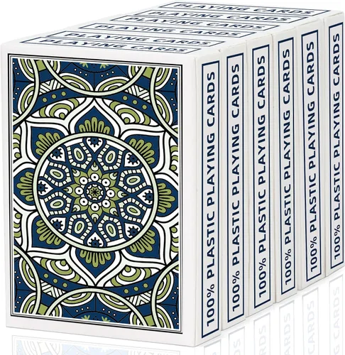 Vista 10 de Juego de cartas de plástico, paquete de 2 cartas impermeables, 2 barajas