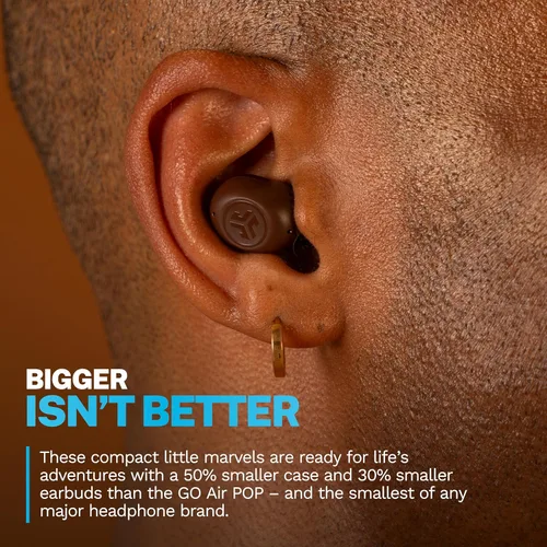 Vista 2 de JLab JBuds Mini Tones True Wireless Auriculares Inalámbricos Bluetooth + Funda de Carga, (4625 W), IP55 a Prueba de Sudor y Polvo, Bluetooth