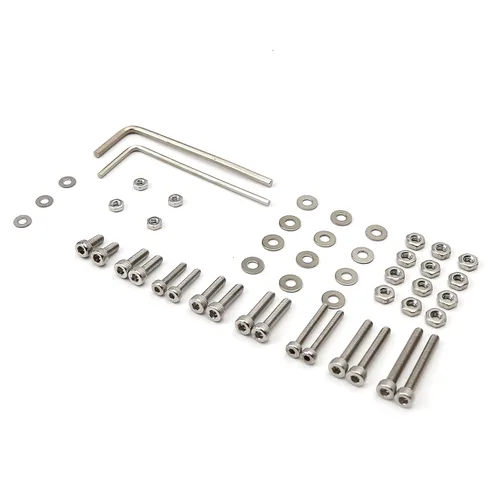 Vista 2 de 50 unids/set de montaje de cartucho de cabeza giratoria universal: Tornillos de cabeza hexagonal de acero inoxidable, pernos, tuercas, arandelas