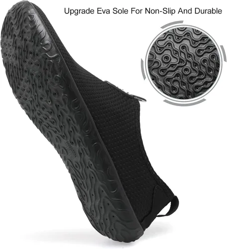 Vista 4 de JIASUQI Zapatos deportivos para senderismo y playa, zapatos acuáticos descalzos, para natación, deportes, caminar, para mujeres y hombres