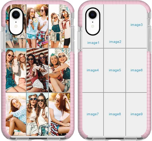 Vista 22 de Funda de teléfono personalizada para iPhone XR, diseño personalizado de fotos de collage de múltiples imágenes, resistente a los golpes, resistente