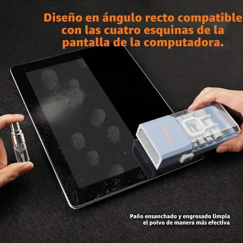Vista 9 de Tassmpitor Kit de limpieza de teclado y portátil para pantalla de Morandi Azul Claro