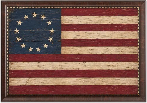 Vista 44 de DECORARTS - Arte de pared enmarcado con bandera de los Estados Unidos. Impresiones giclée en lienzo para decoración de pared. Total