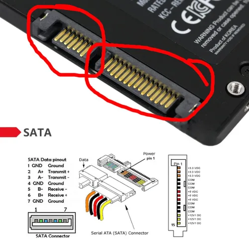 Vista 3 de chenyang SATA 22Pin macho a Slimline SATA 13 hembra portátil CD-ROM convertidor adaptador