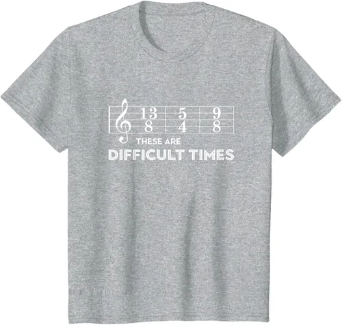 Vista 38 de Musician - Camiseta con texto en inglés "These are Difficult Times", talla S