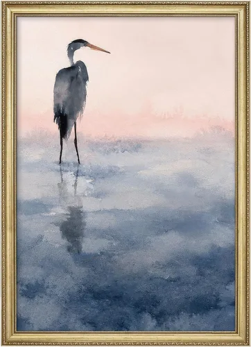 Vista 15 de MUDECOR Lienzo enmarcado prémium para pared, pinos nevados en bosque de invierno, ilustraciones modernas, arte contemporáneo, escénico, divertido