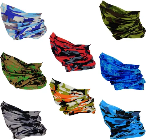 Vista 4 de 8 polainas refrescantes para el cuello, bandanas multiusos para mujeres y hombres