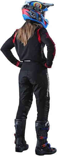Vista 5 de Troy Lee Designs GP - Camiseta de manga larga para adultos, motocross, todoterreno, color negro, rojo flo, talla M