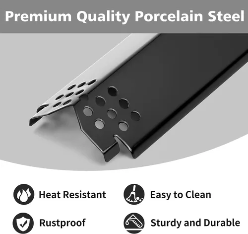 Vista 4 de Placas de calor de parrilla de repuesto Barbqtime para Nexgrill, carpas de calor de acero porcelánico para Nexgrill de Home Depot de 4 quemadores a