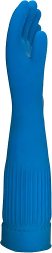 Vista 5 de ETERNA Guantes extra largos, guantes para limpieza de lavandería, cocina y hogar, efecto cepillo en los dedos, longitud más larga con funda