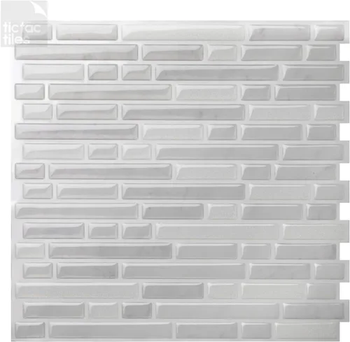 Vista 8 de Tic Tac Tiles azulejos adhesivos para pared antihongos efecto Mare